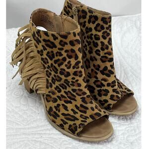 Very Volatile Cheetah Print Block Heel Sandals - Size 7